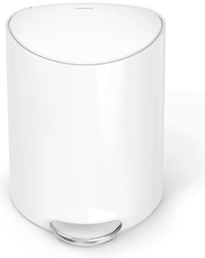 Fehér fém pedálos szemetes 6 l – simplehuman