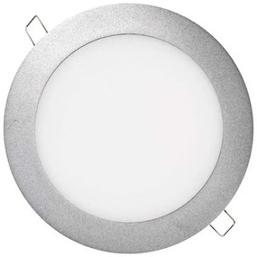 LED panel 175mm, kör alakú, beépíthető, ezüst, 12W neutrális fehér 71266