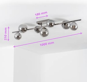 Brilagi - LED Felületre szerelhető csillár MILLA 7xG9/3W/230V fényezett króm/füstös