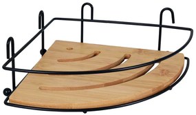 BISK Erga Plain, sarok drótpolc 186x186x90 mm, fekete matt-barna, ERG-08049