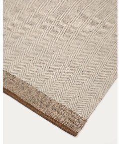 Bézs kétoldalas kézi szövésű gyapjú szőnyeg 160x230 cm Nifelia – Kave Home