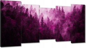 Vászonkép 150x80 Tájkép Rózsák Hegyek Köd