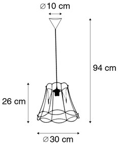 Retro lógólámpa fekete 30 cm - Granny Frame