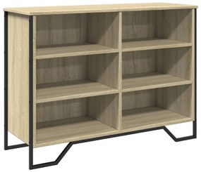 sonoma tölgy színű szerelt fa tálalóasztal 101 x 35,5 x 74,5 cm