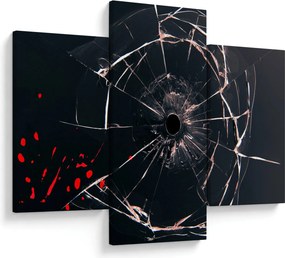 Absztrakt kép - törött üveg (90x60 cm)