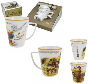 Porcelánbögre 400ml, dobozban,Vivaldi: Négy évszak-nyár
