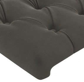 sötétszürke bársony LED-es fejtámla 90 x 7 x 78/88 cm