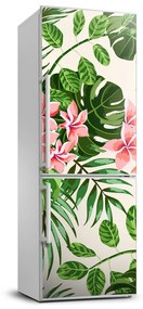 Hűtőre ragasztható matrica Hawaii virágok FridgeStick-70x190-f-80836231