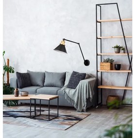 Fali lámpa FUNDO 1xE27/40W/230V fekete/arany