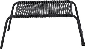 Fekete kerti napozóágy lábtartóval Boel - Bloomingville