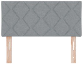 LED Fejtámla Gyémánt Blokk Dizájn Világosszürke 100 cm Szövet