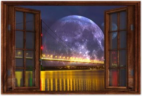 Poszterek 90x60 Méltóságteljes hold híd