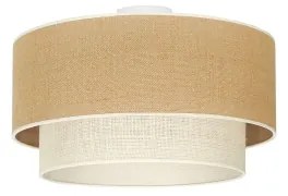 Duolla - Mennyezeti lámpa YUTE BOHO 1xE27/15W/230V átm. 45 cm barna/krémes