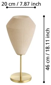 Eglo 900814 - Asztali lámpa CAPRAROLA 1xE27/40W/230V