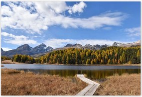 Poszterek 185x125 Tájkép Fa híd