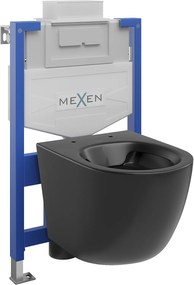 Mexen Fenix XS-U, rejtett modul és fali WC Lena, fekete matt, 6853322XX85