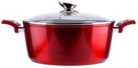 RCK Metal Red Line tapadásmentes alumínium lábas üvegfedővel 30cm, 7.2L, indukciós 10399
