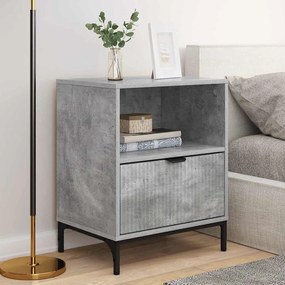Éjjeliszekrények 2 pcs Beton szürke 49 x 36 x 61 cm Faanyag