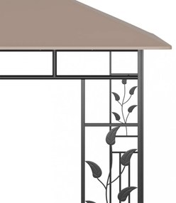 vidaXL tópszínű pavilon szúnyoghálóval 3 x 3 x 2,73 m 180 g/m²