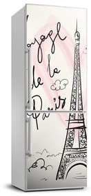 Hűtőre ragasztható matrica Párizsi eiffel-torony FridgeStick-70x190-f-83608370