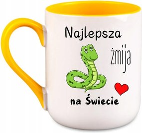 Bögre A világ legjobb kígyója Barátnő Anya Anyós Sárga 330