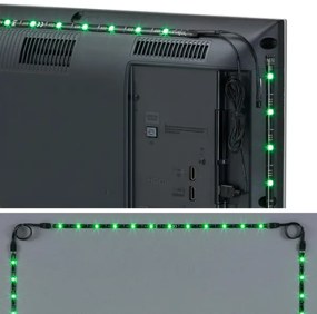 Brilo - 3m LED RGBW színes, dimmelhető TV szalag, 2,5W, USB, távirányító