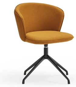 Mustársárga kárpitozott étkezőfotel szett 2 db-os Add – Teulat