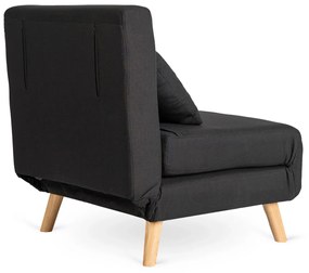 Ágyazható Fotel Fekete Színben. MARRY 75 cm.