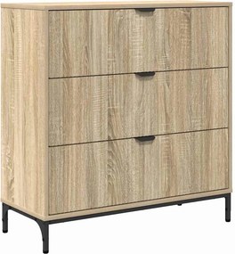vidaXL Széf fiókkal Sonoma tölgy 79,5 x 33 x 82 cm Faanyag