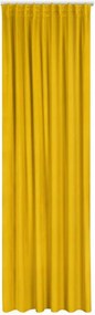 Függöny 140x300 Madlen mustár velúr szalagos kész