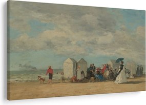 Kép - Eugène Boudin, Beach Scene, reprodukciók (90x60 cm)