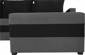 Univerzális ülőgarnitúra, szürke/fekete, PAULITA NEW