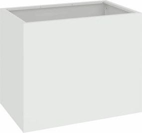 vidaXL Kerti cserép Fehér 50 x 32 x 40 cm Hidegen hengerelt acél