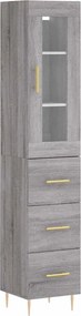 vidaXL szürke sonoma szerelt fa magasszekrény 34,5 x 34 x 180 cm