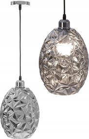 Mennyezeti Lámpa Függeszték Üveg Króm Glamour