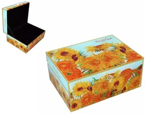 Üveg ékszertartó doboz Van Gogh Napraforgók