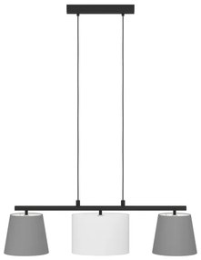 Eglo 55207 - Csillár zsinóron ALMEIDA 3xE14/25W/230V szürke