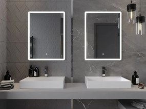 Mexen Navia 60 x 80 cm-es, LED 6000K, páramentes fürdőszobai tükör - 9803-060-080-611-00