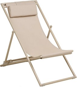 Bézs fém kerti napozóágy Curtis – House Nordic