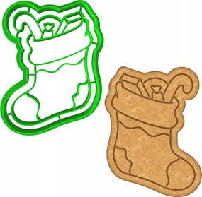 Karácsonyi Forma Mézeskalács lyukasztó Karácsony Zokni 8cm