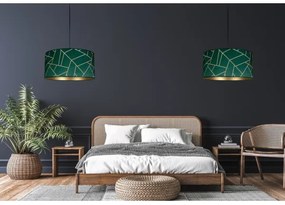 Csillár zsinóron RELLA 1xE27/60W/230V zöld/arany