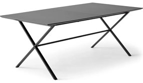 Fekete bővíthető étkezőasztal fekete asztallappal 90x165 cm Meza – Hammel Furniture