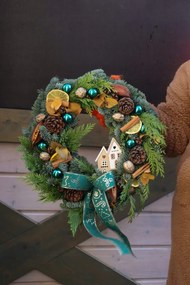 Karácsonyi Koszorú Nemes Jelenfából, 40 cm-es koszorú, Karácsony