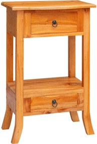 vidaXL Konzolasztal Természetes 50,5 x 30 x 75,5 cm Tömör Mahagóni Fa