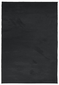 OVIEDO fekete rövid szálú szőnyeg 140 x 200 cm