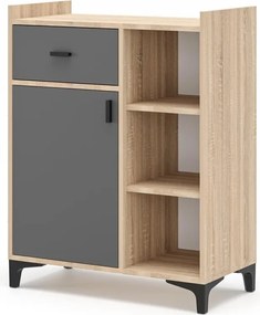 Pidas konyhaszekrény, sonoma tölgy-antracit, 80 cm