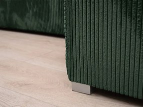 Sötétzöld sarokkanapé SMART COSARO, kétoldalas + 2 párna AJÁNDÉK