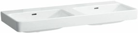 Dupla mosdó Laufen Pro S 130x46 cm fehér színben fényes felülettel csaptelep nyílás nélkül 1496.8.000.109.1
