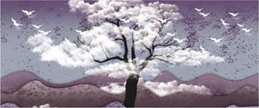 Kép - Fa a felhőkben (120x50 cm)
