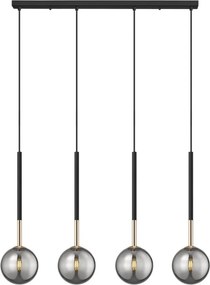 ZUMA LINE P0574-04D-SDFZ ARCTURUS Többágú Függesztett Lámpa Fekete, Arany G9 IP20